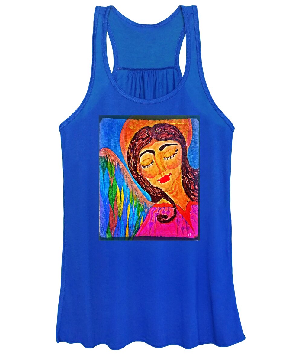 Angel Women's Tank Top featuring the painting Kaeylarae by Christine Paris