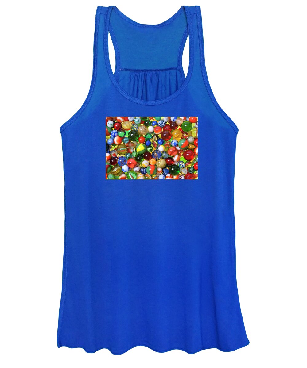 Jigsaw Puzzle Women's Tank Top featuring the photograph Lose Your Marbles by Carole Gordon