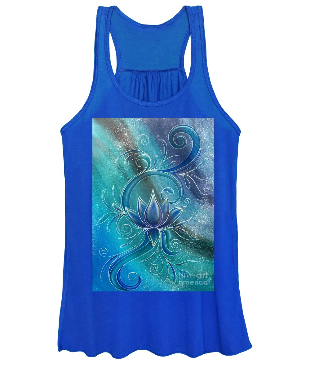 Lotus Women's Tank Top featuring the painting Lotus 2 by Reina Cottier