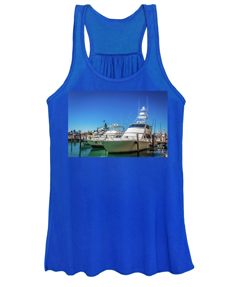 Luxury Yacht Women's Tank Top featuring the photograph Luxury Yacht Artwork 28 by Carlos Diaz