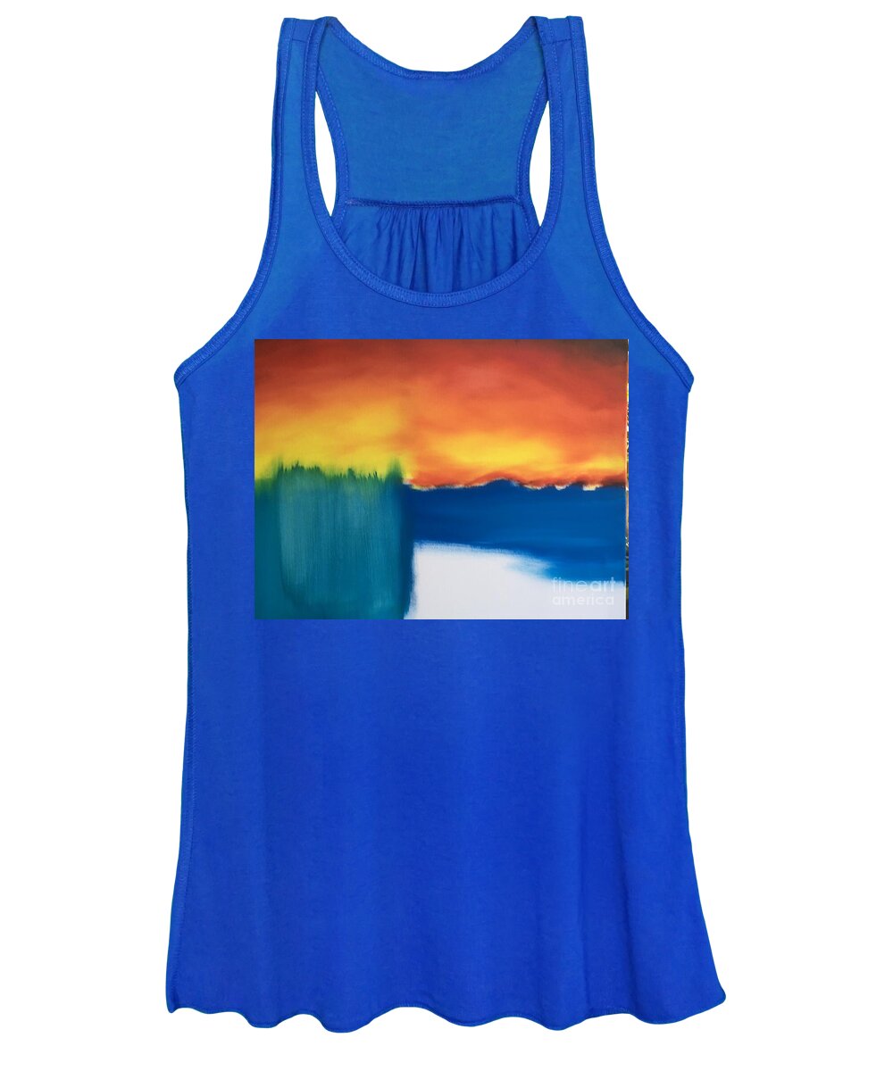 Feeling Women's Tank Top featuring the painting Mixed Feelings by Michael Silbaugh