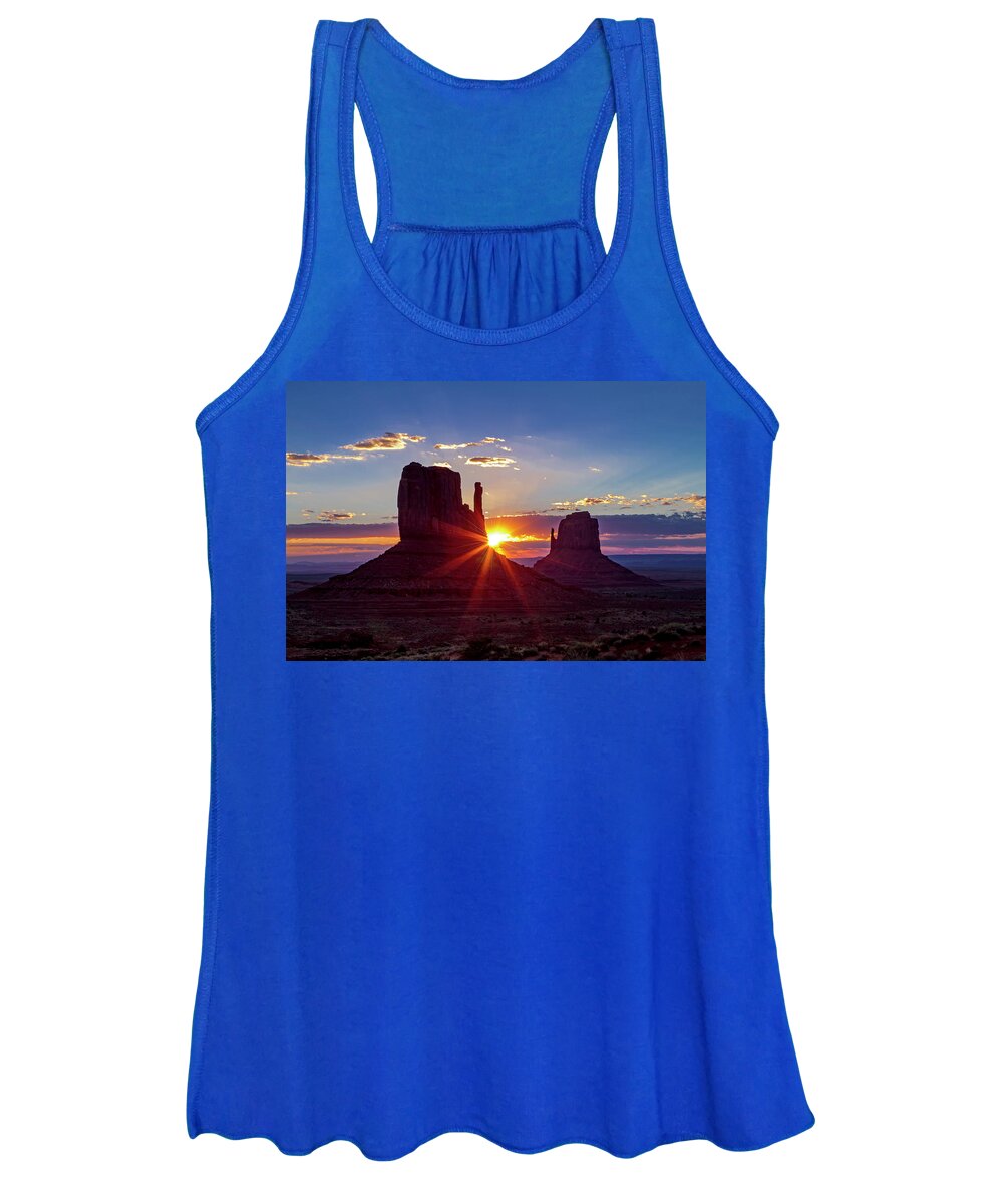 America Women's Tank Top featuring the photograph Monument Valley Sunrise by Teri Virbickis