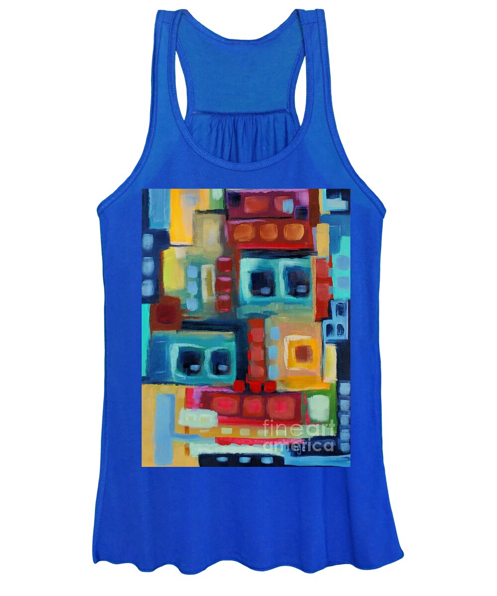 Jazz Women's Tank Top featuring the painting My Jazz n Blues 3 by Holly Carmichael