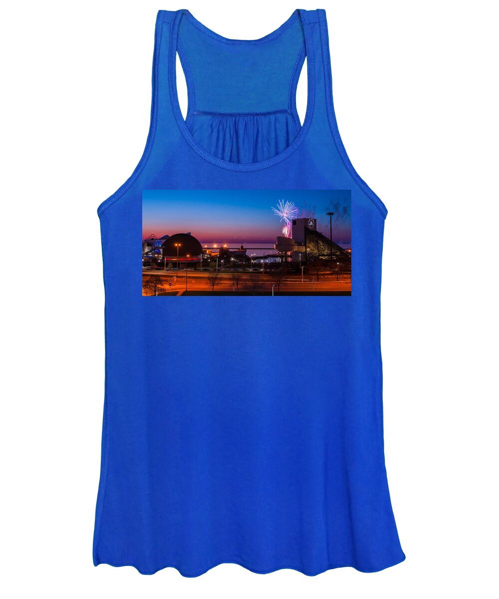 Buildings Women's Tank Top featuring the photograph North Coast Harbor by Stewart Helberg