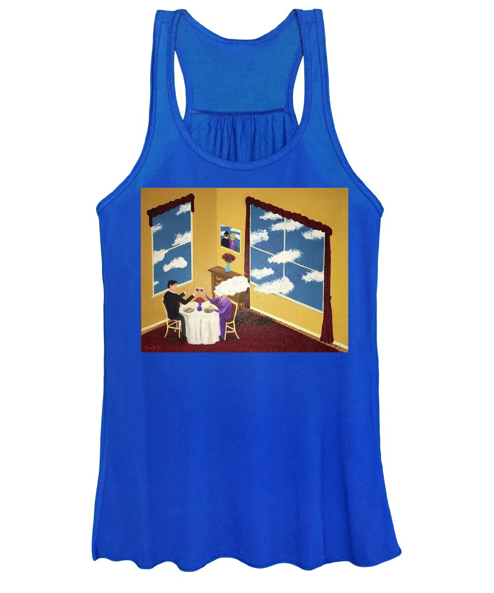 Magritte Women's Tank Top featuring the painting Outside In by Thomas Blood