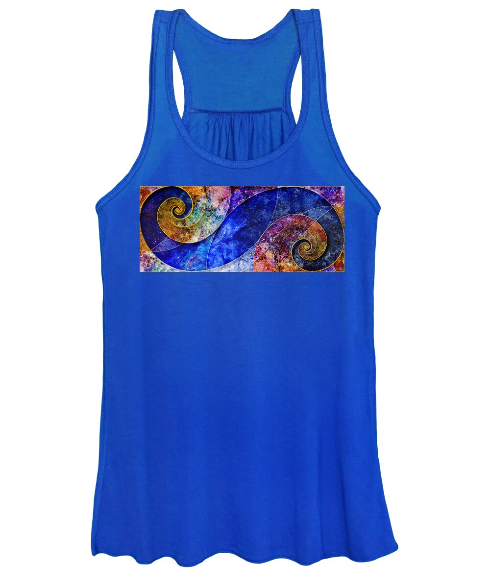 Waves Women's Tank Top featuring the digital art Permanent Waves by Kenneth Armand Johnson