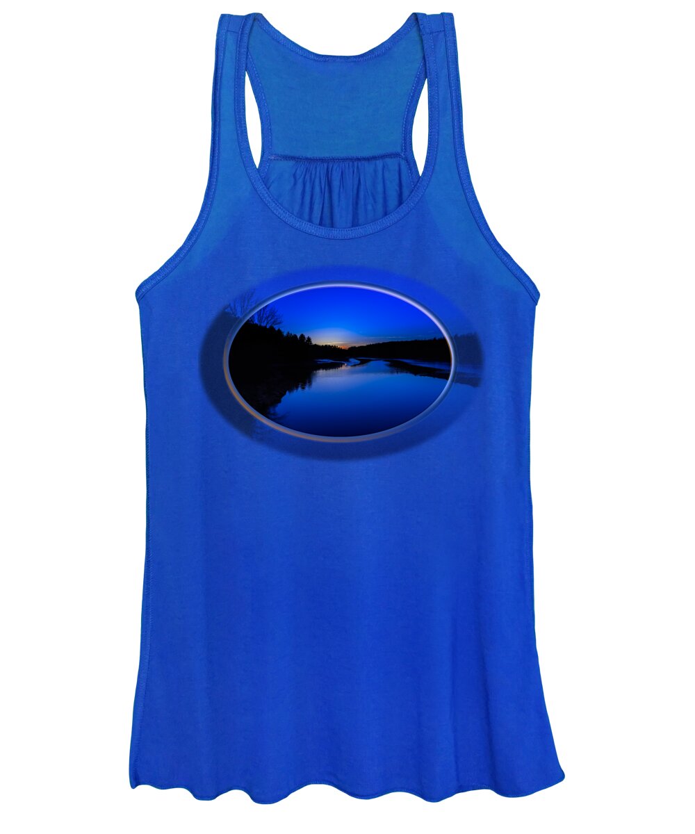 Falmouth Women's Tank Top featuring the photograph Presumpscot Blues by Mark Myhaver