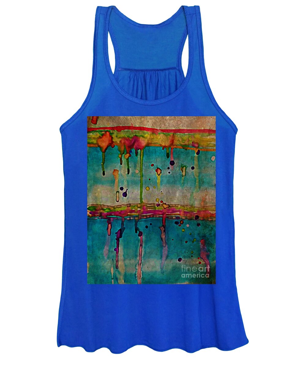 Rainy Day Women's Tank Top featuring the painting Rainy Day by Diamante Lavendar