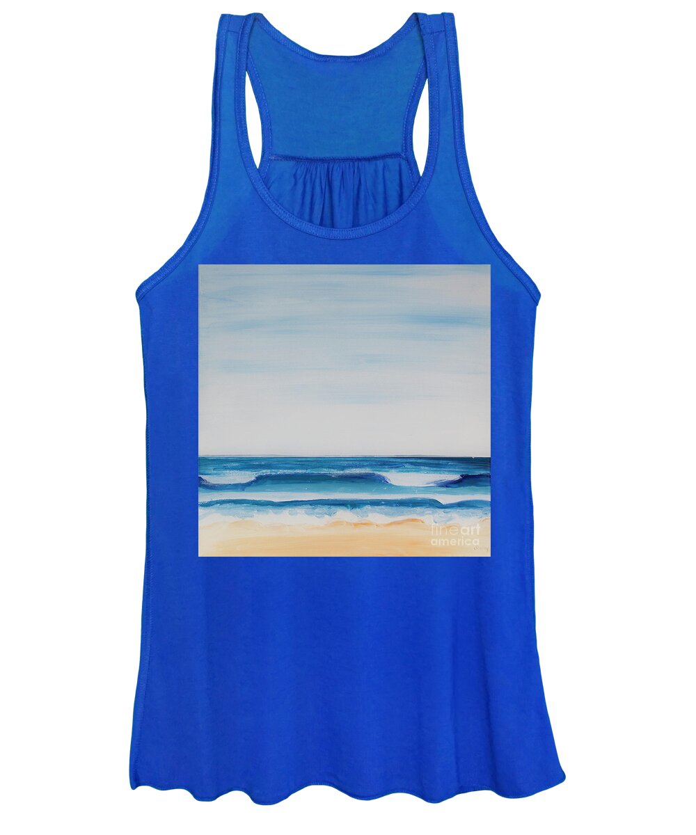 Beach Women's Tank Top featuring the painting Reoccurring Theme by Shelley Myers