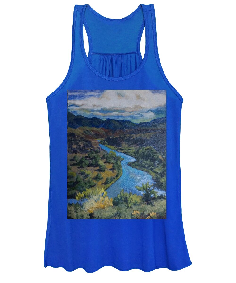 Landscape Women's Tank Top featuring the painting Rio Chama by Sharon Cromwell