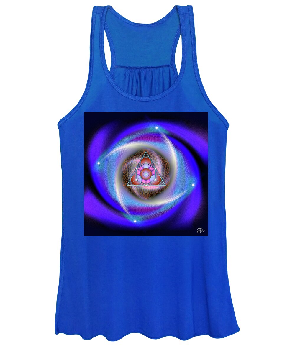Endre Women's Tank Top featuring the digital art Sacred Geometry 687 by Endre Balogh