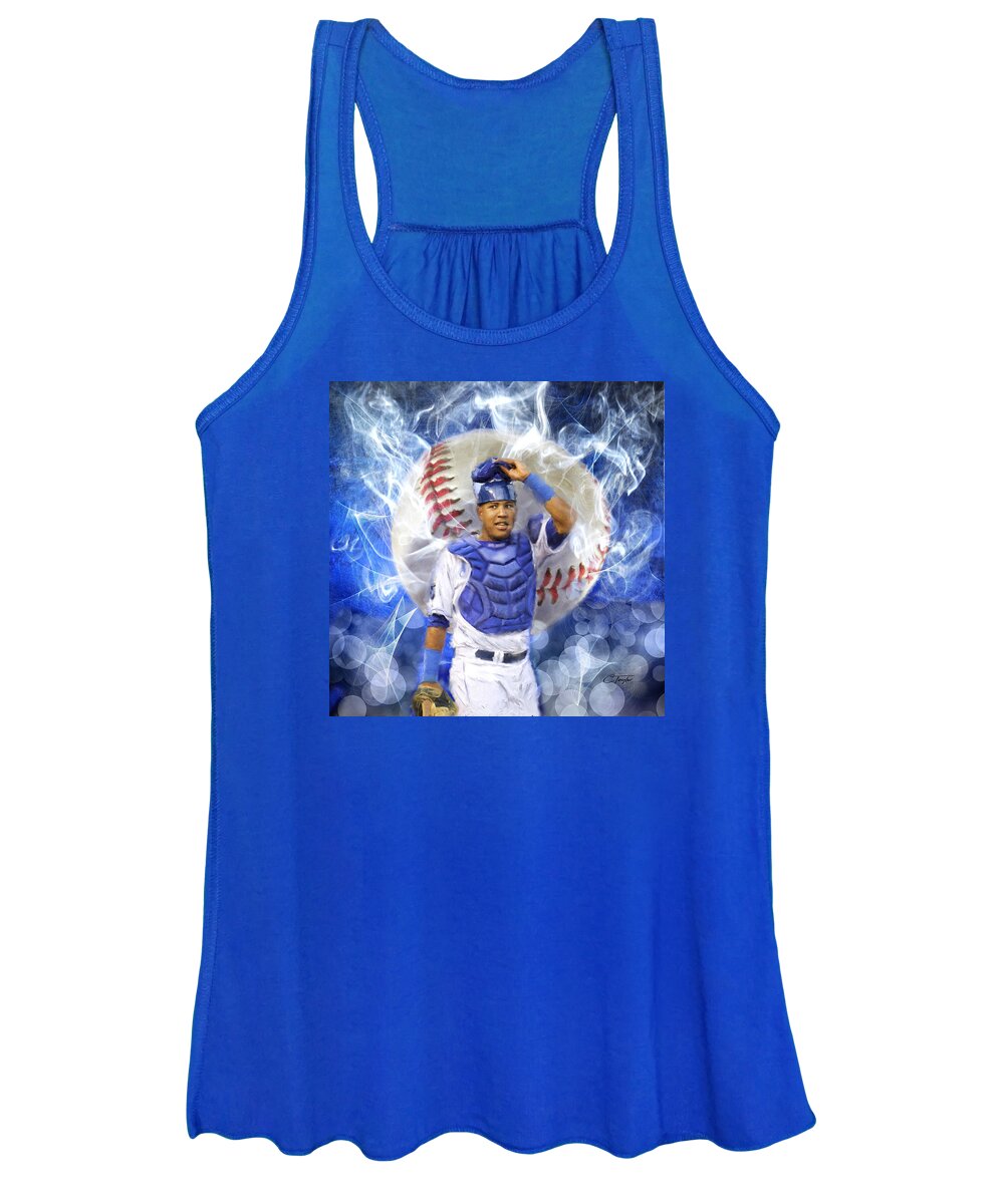 Salvie Women's Tank Top featuring the painting Salvy the MVP by Colleen Taylor