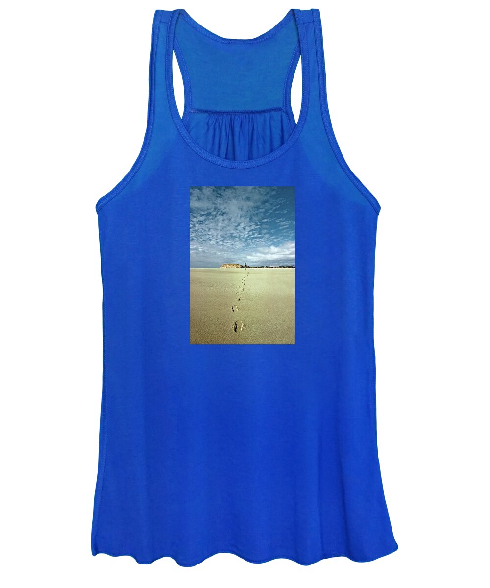 The Walkers Women's Tank Top featuring the photograph Sand Script by The Walkers