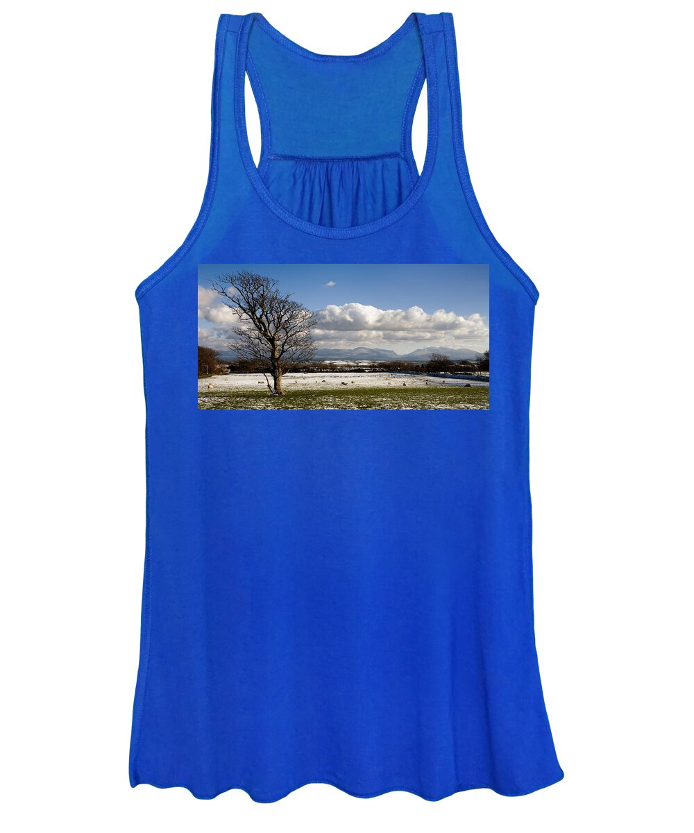 Wales Women's Tank Top featuring the photograph Snowdonia Mountains from Henblas by Peter OReilly