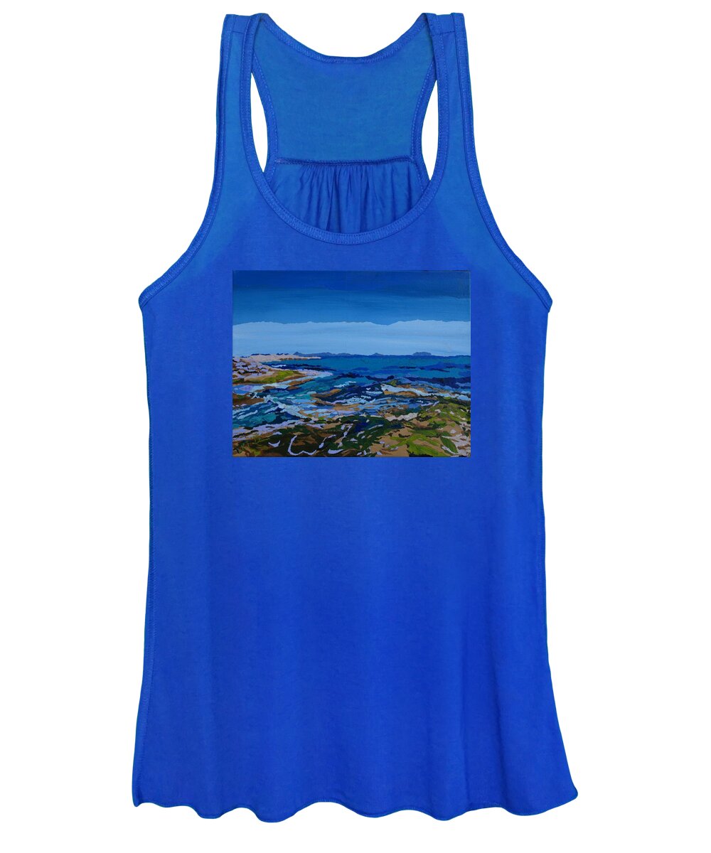 Ocean Women's Tank Top featuring the painting Spanish Jewels, 2 by Leah Tomaino
