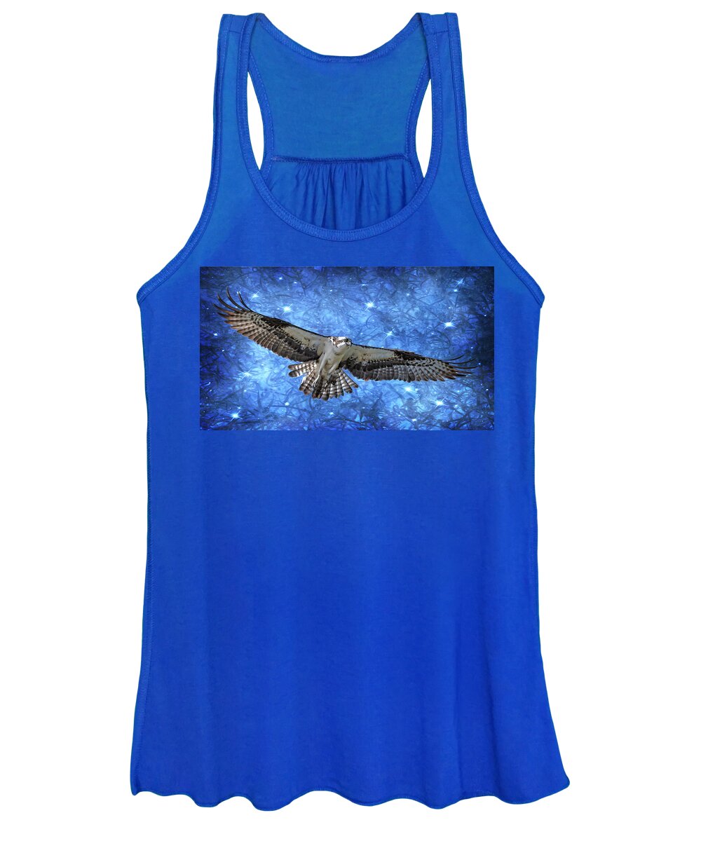 Sparkling Osprey Women's Tank Top featuring the photograph Sparkling Osprey by Wes and Dotty Weber