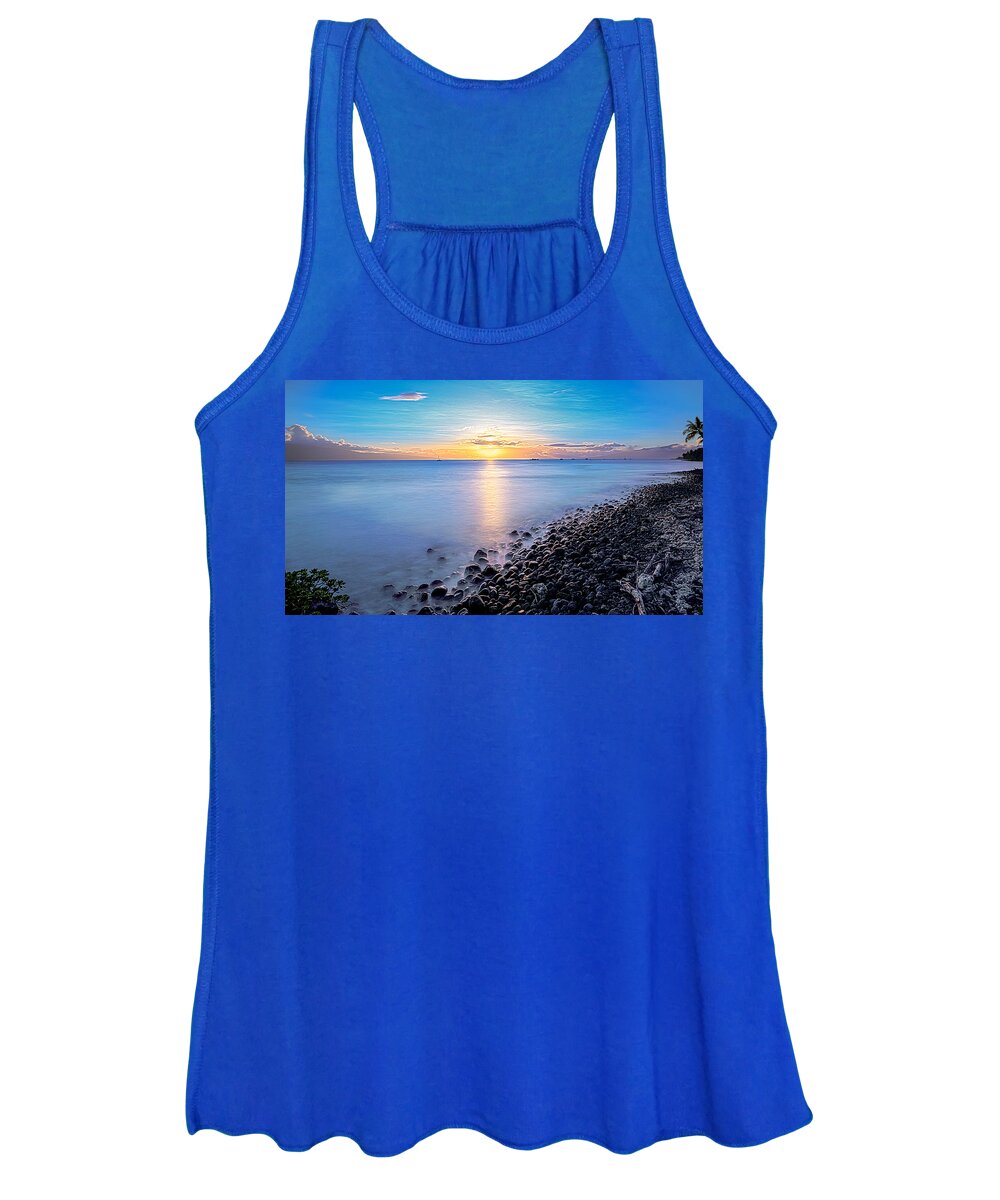 Sunset Women's Tank Top featuring the photograph Stiletto Shore by William Blonigan