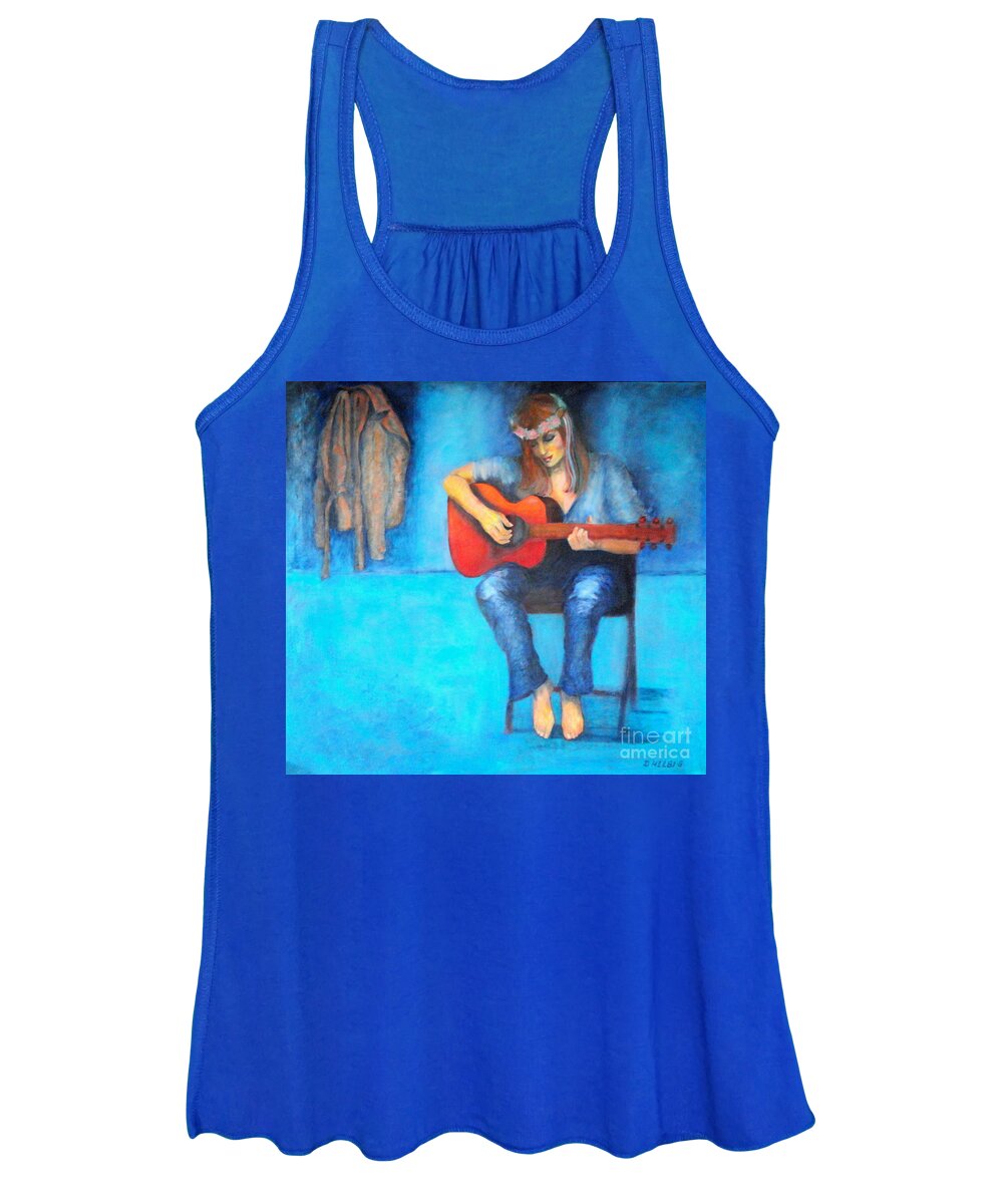 Musician Women's Tank Top featuring the painting Music in the Alhambra by Dagmar Helbig