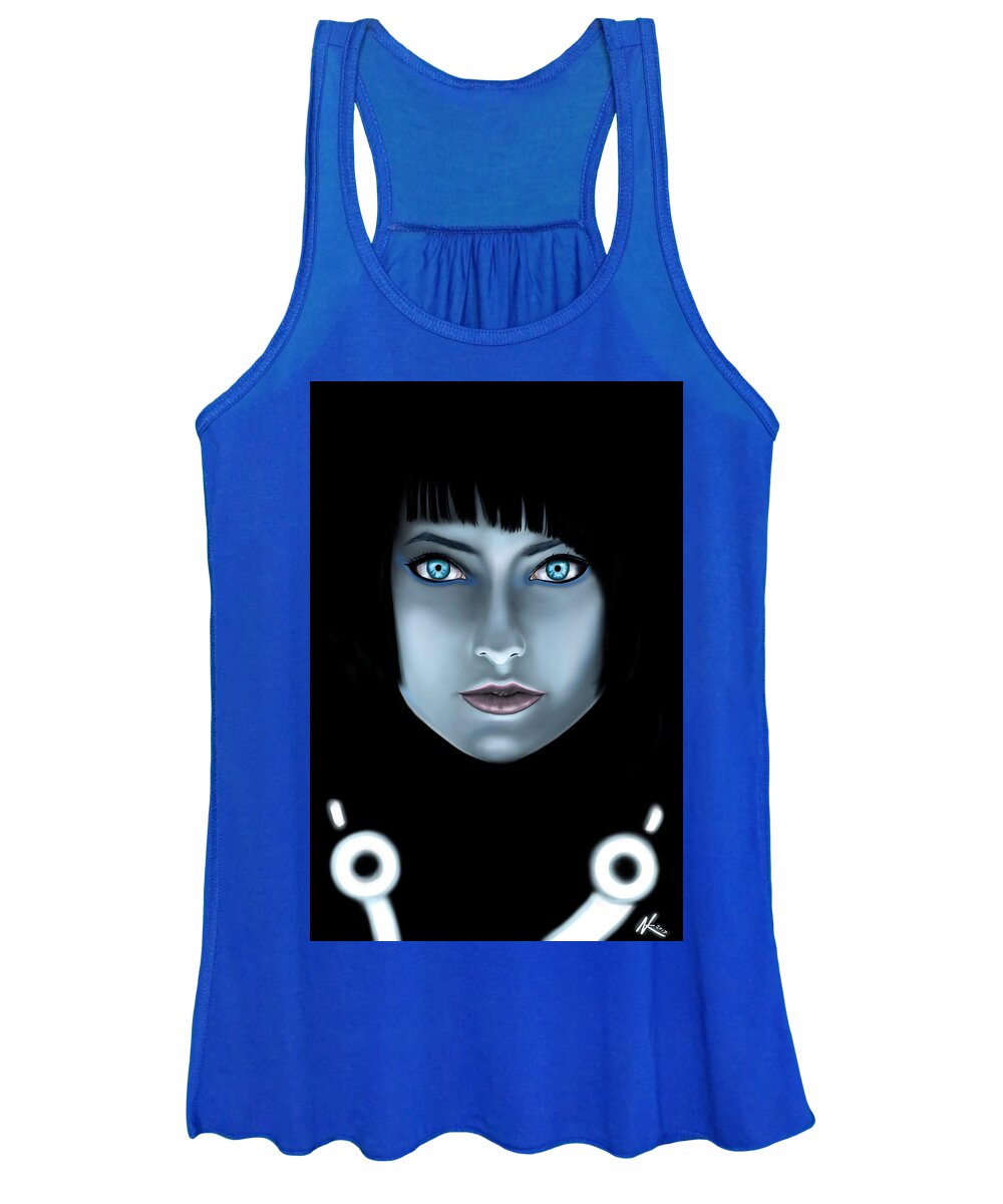 Science Fiction Women's Tank Top featuring the digital art The Last of the ISOs by Norman Klein