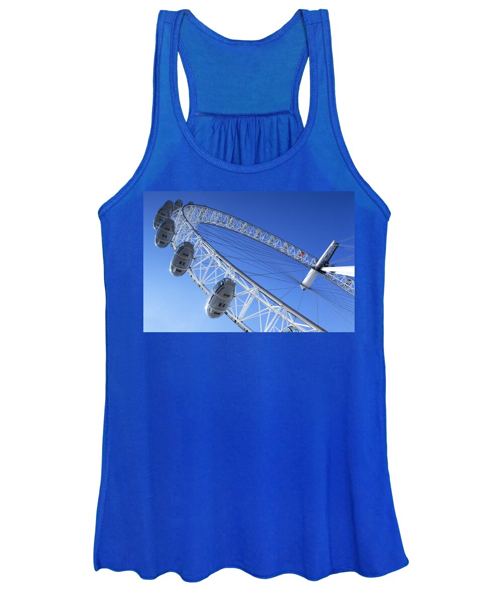 Britain Women's Tank Top featuring the photograph The London Eye, close-up by MGL Meiklejohn Graphics Licensing
