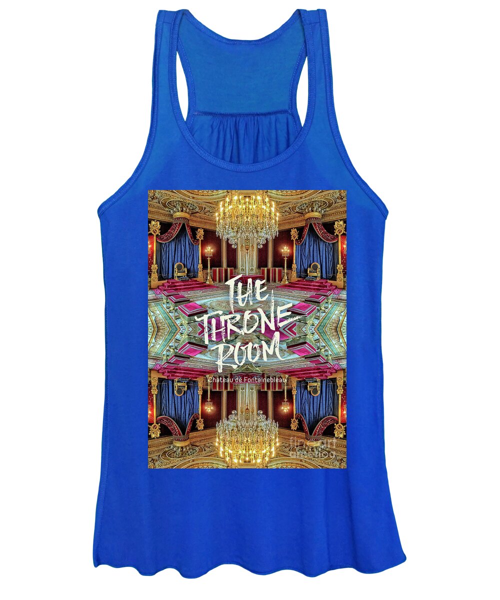The Throne Room Women's Tank Top featuring the photograph The Throne Room Fontainebleau Chateau Gorgeous Royal Interior by Beverly Claire Kaiya