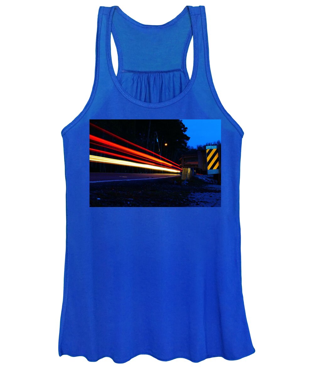 Light Trail Women's Tank Top featuring the photograph The Trail To... by Nicole Lloyd