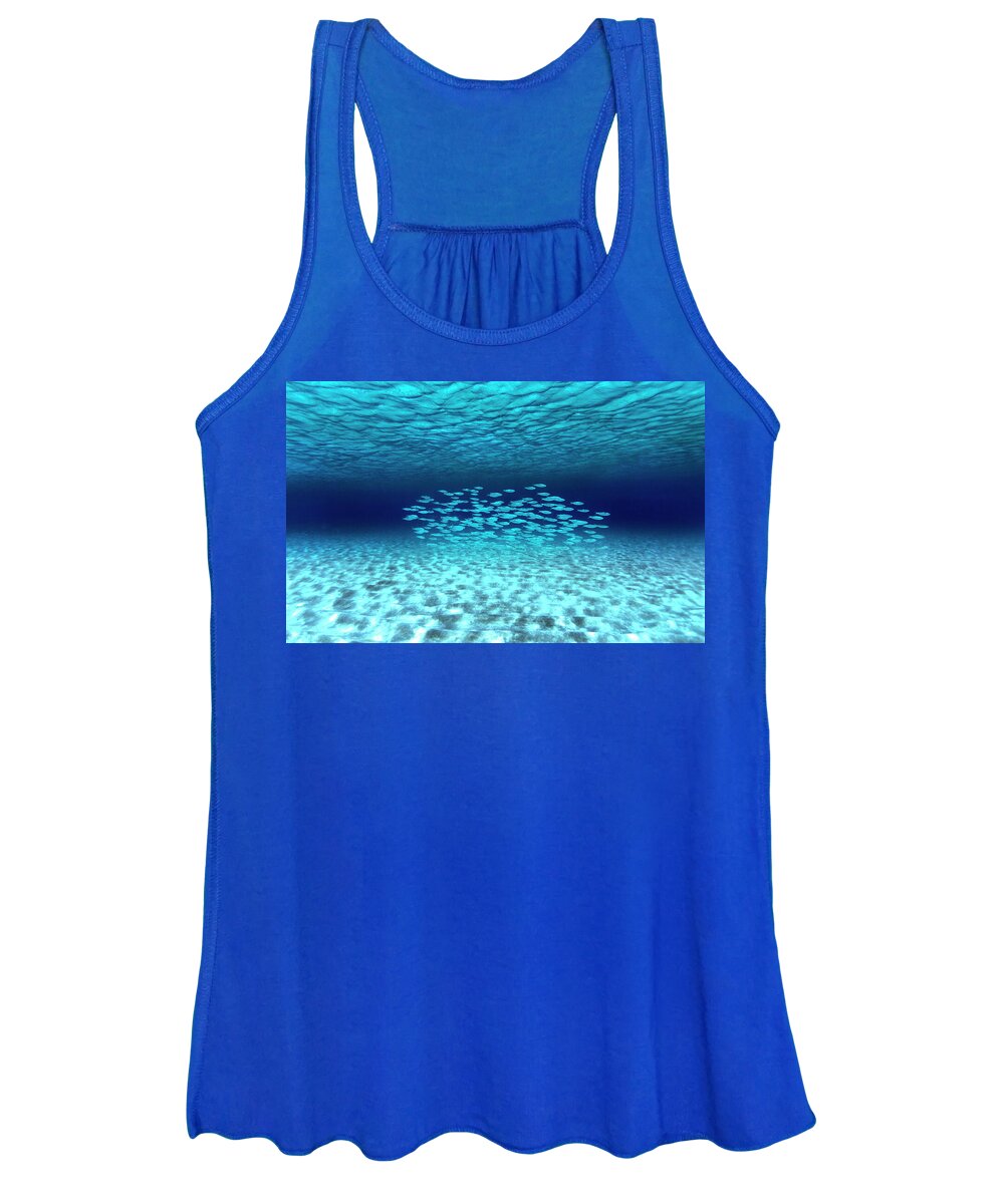 Sea Women's Tank Top featuring the photograph Together Alone by Sean Davey