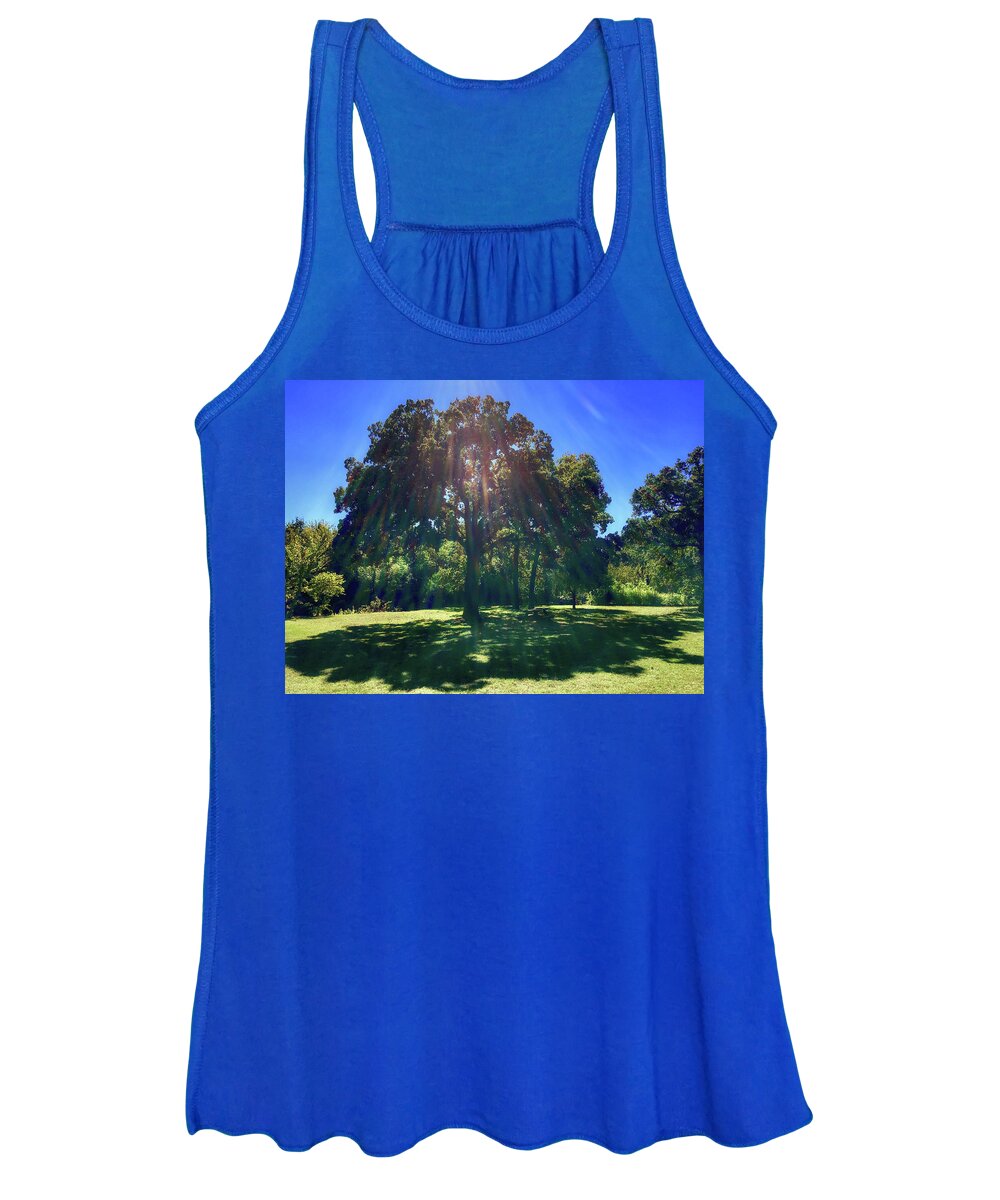 Tree Women's Tank Top featuring the photograph Tree Bathed in Sun by Doris Aguirre