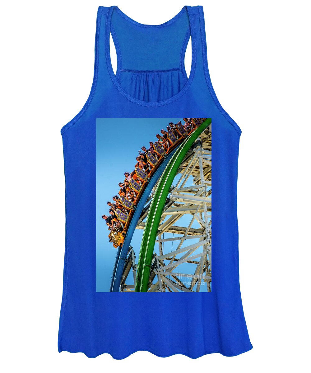 Rollercoaster Women's Tank Top featuring the photograph Twisted Colossus Faces by Matthew Nelson