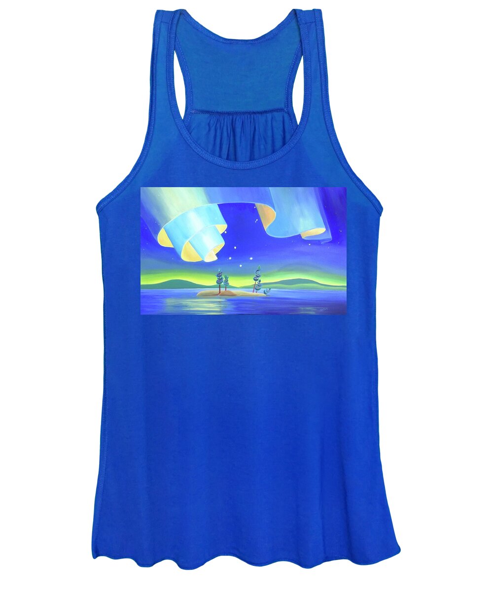 Group Of Seven Women's Tank Top featuring the painting Unfurling by Barbel Smith