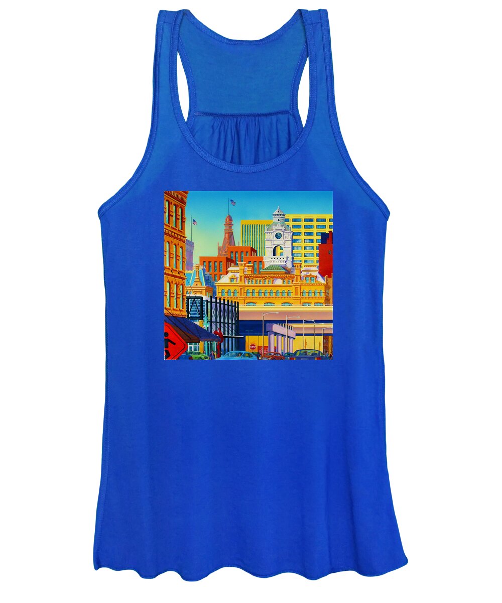 Cityscape Women's Tank Top featuring the painting Urban Fugue by Les Leffingwell