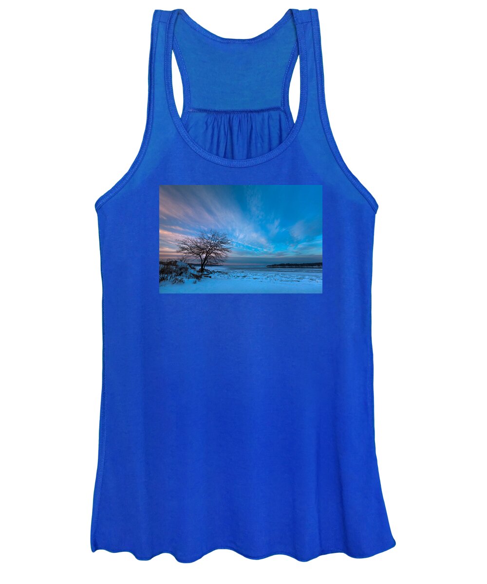 Winter Women's Tank Top featuring the photograph Winter Blues by Arti Panchal