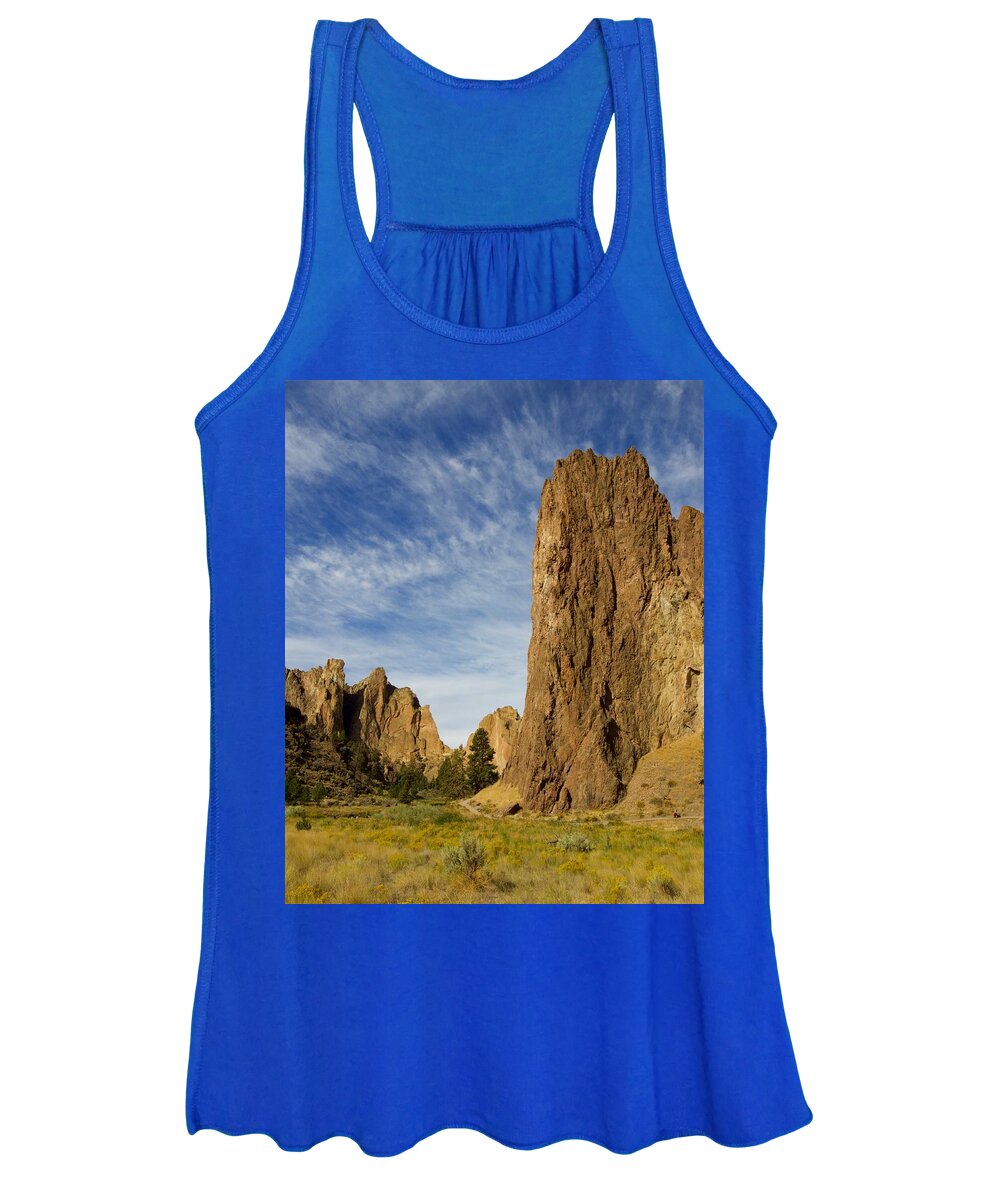 Smith Women's Tank Top featuring the photograph Smith Rock Landscape #1 by Todd Kreuter