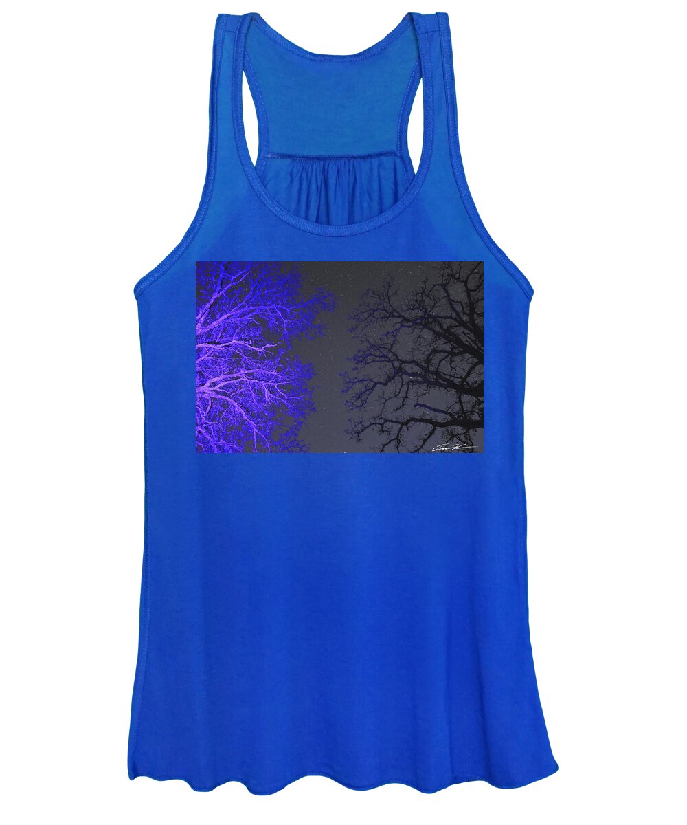 Red Women's Tank Top featuring the photograph Blue by Tim Kuret