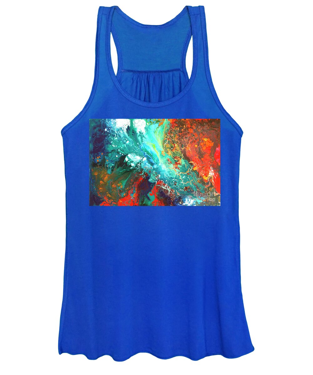 Fluid Women's Tank Top featuring the painting Coastal Migration by Sally Trace