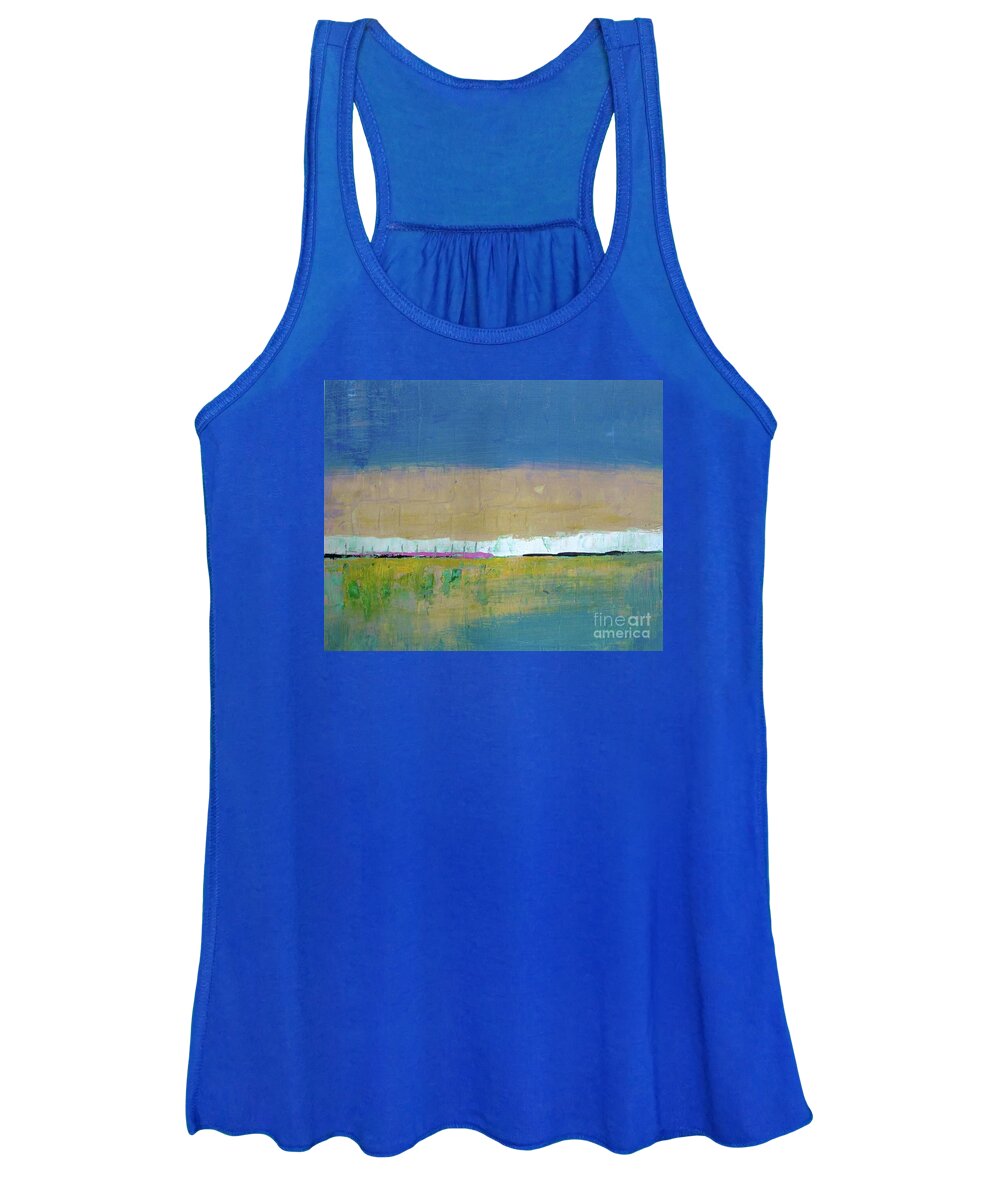Abstract Landscape Women's Tank Top featuring the painting En Passant by Vesna Antic