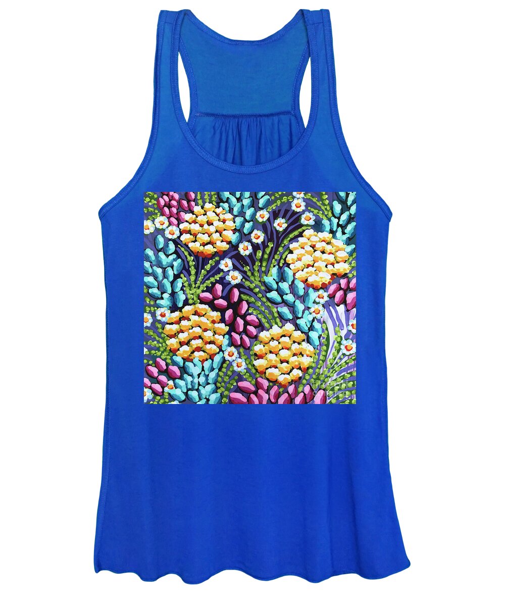 Floral Women's Tank Top featuring the painting Floral Whimsy 2 by Amy E Fraser