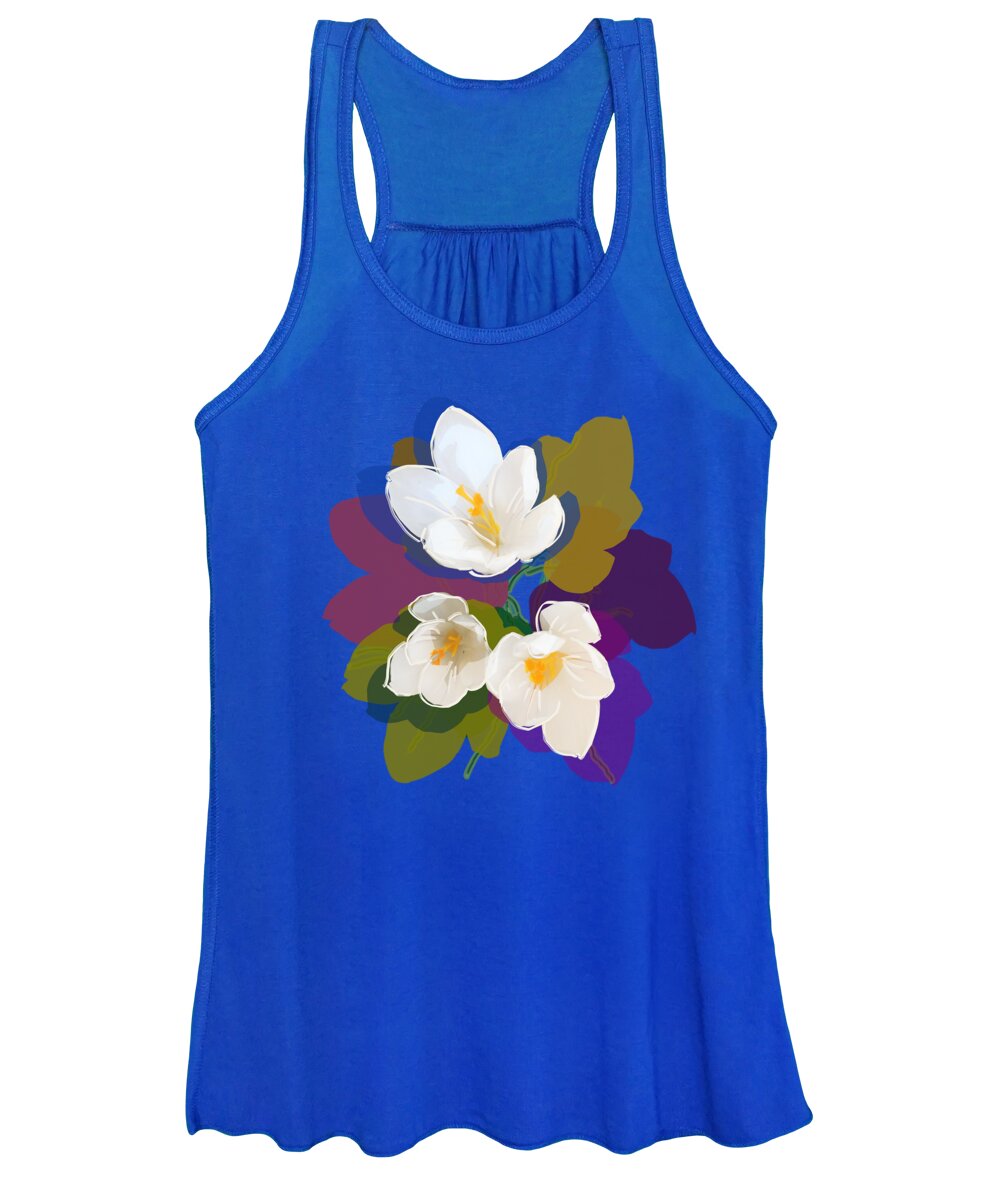 Flowers Women's Tank Top featuring the mixed media Flower Blossom THREE by BFA Prints
