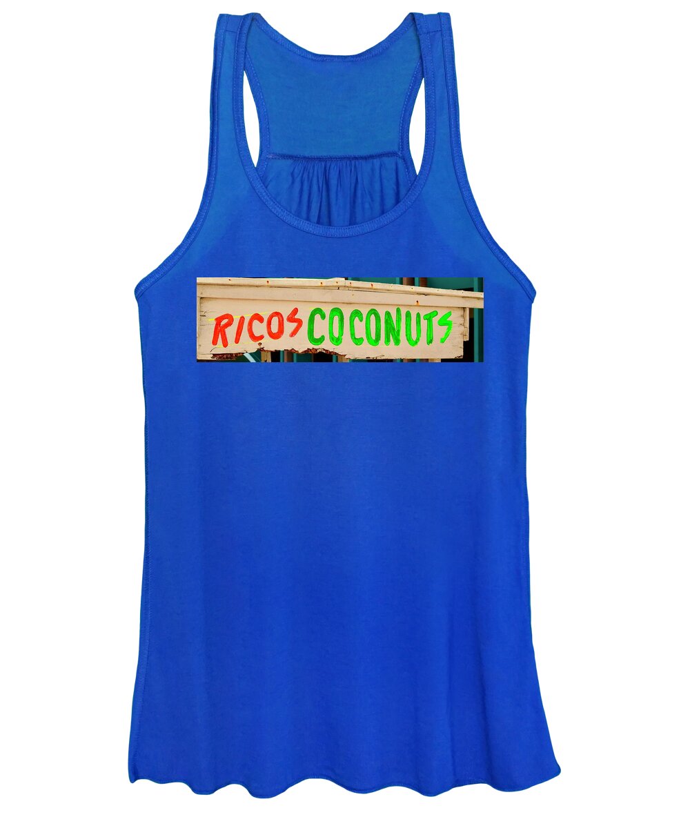 Fresh Coconuts Women's Tank Top featuring the photograph Coconuts for Sale by Debra Grace Addison