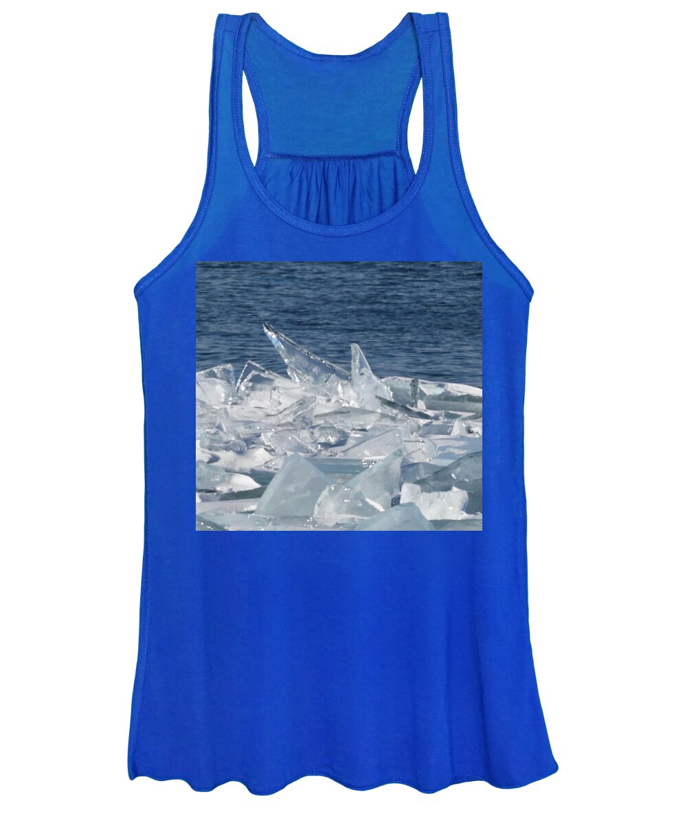 Great Lakes Women's Tank Top featuring the photograph Ice Shards by Hella Buchheim