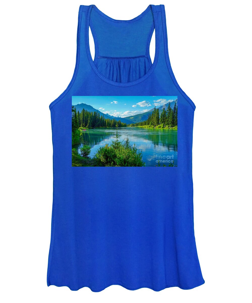 Lake Women's Tank Top featuring the photograph Lake at Banff Indian Trading Post by Susan Rydberg