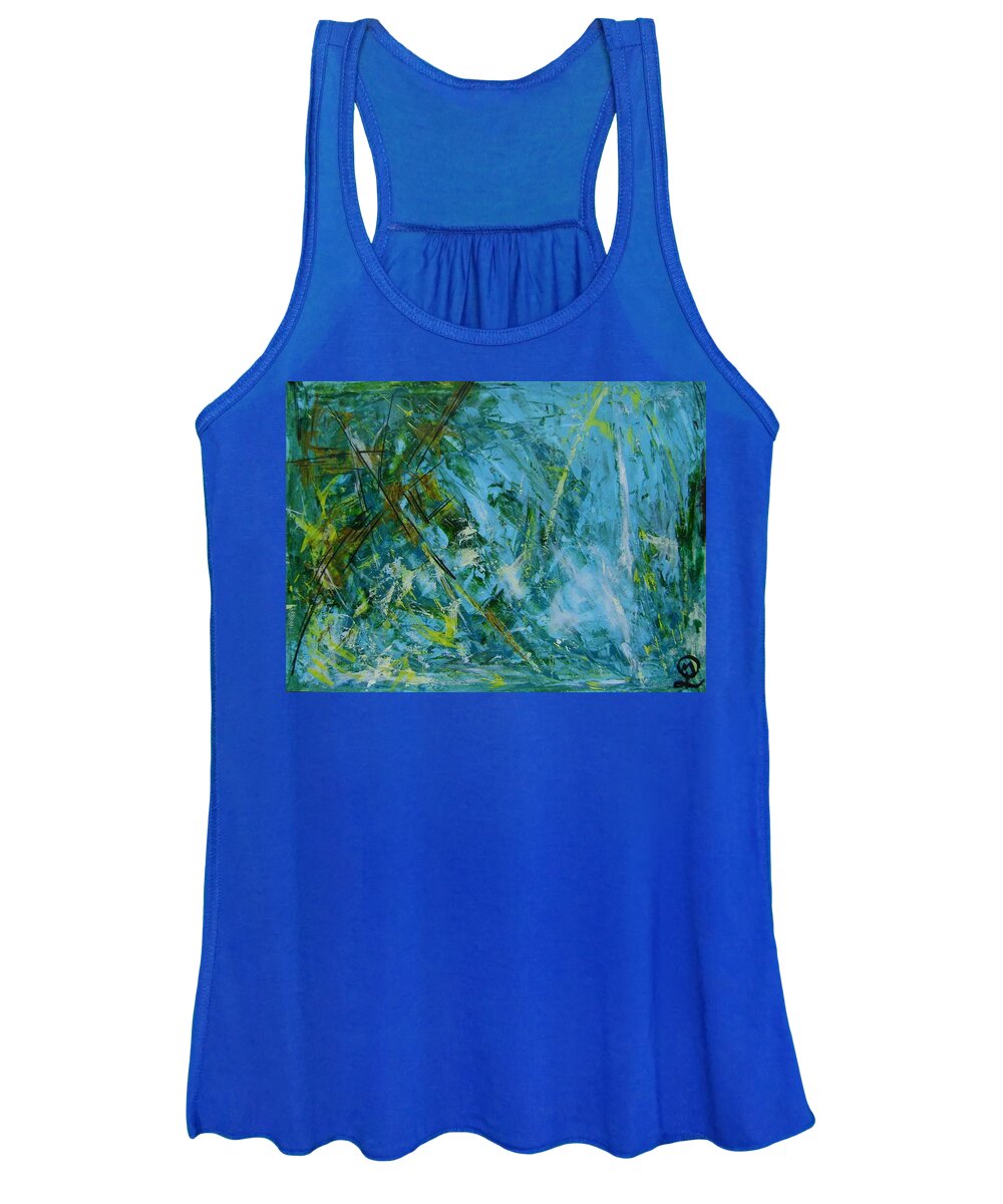Listen I Women's Tank Top featuring the painting Listen I by Therese Legere