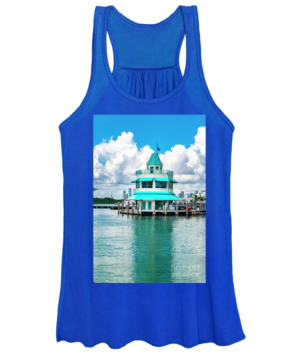 Miami Beach Marina Women's Tank Top featuring the photograph MIami Beach Marina mbm0819-108 by Carlos Diaz