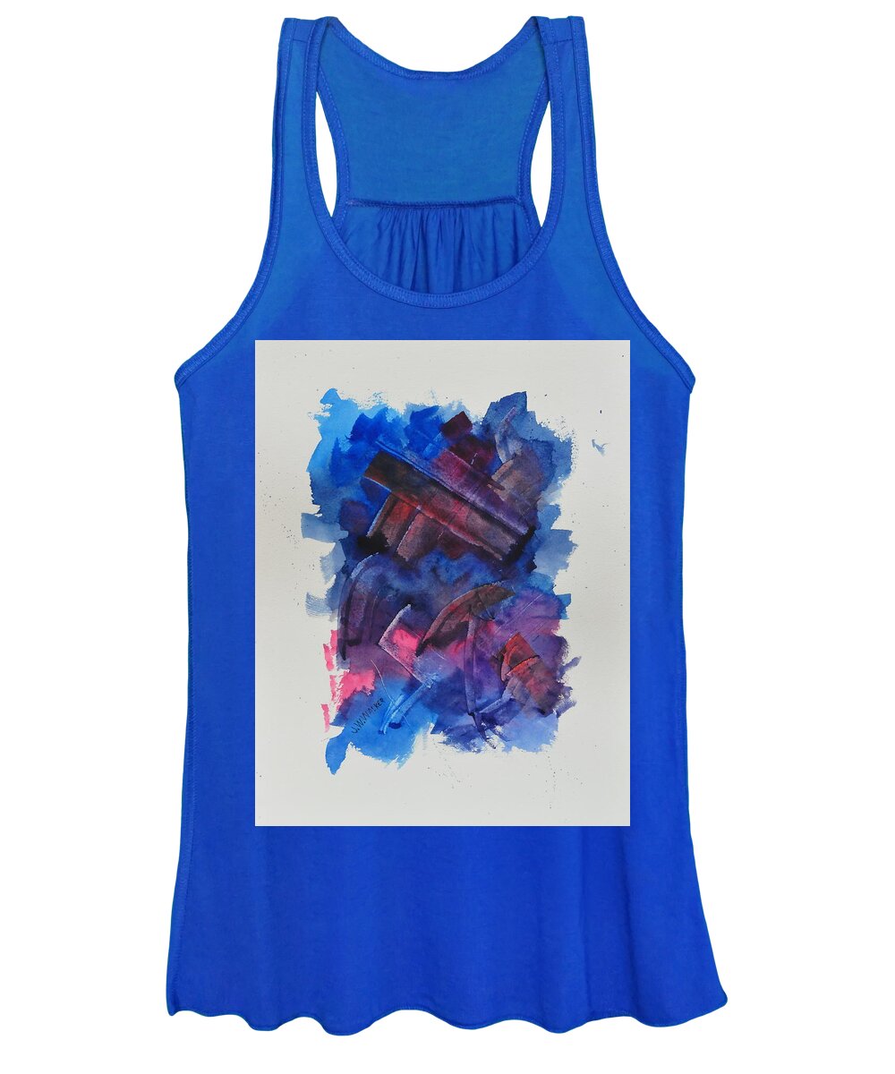 Abstract Women's Tank Top featuring the painting Snorkle by John W Walker