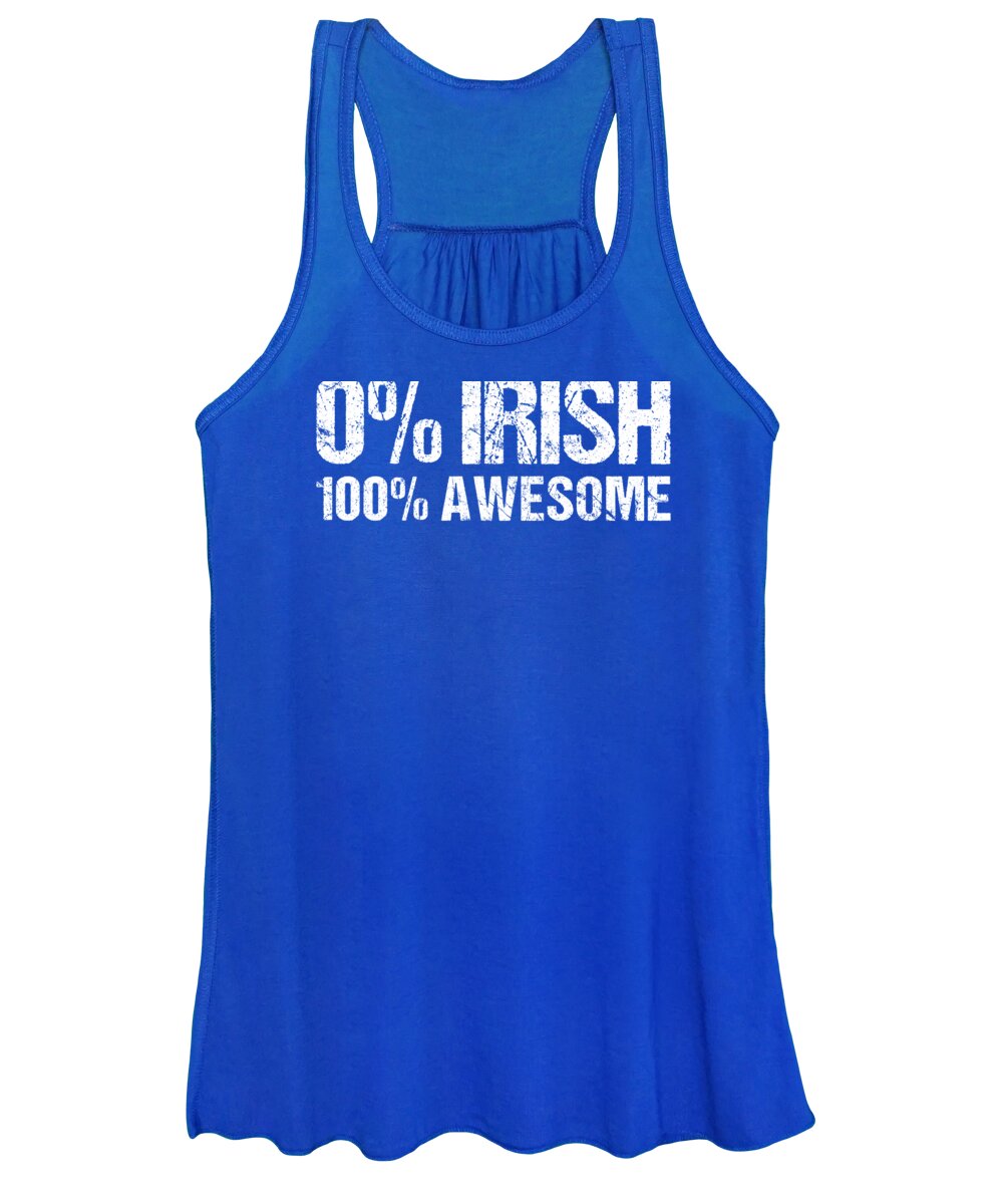 Funny Women's Tank Top featuring the digital art 0 Irish 100 Awesome by Flippin Sweet Gear
