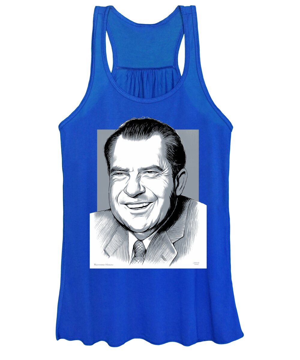 Richard Nixon Women's Tank Top featuring the digital art Richard Nixon #1 by Greg Joens