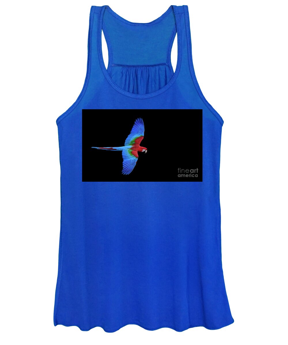 Brazil Women's Tank Top featuring the photograph Red and Green Macaw by Patrick Nowotny