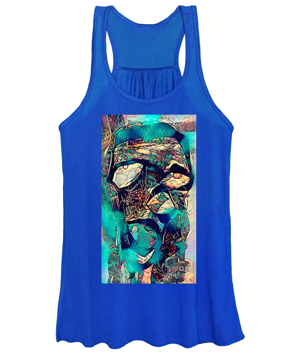 Contemporary Art Women's Tank Top featuring the digital art 48 by Jeremiah Ray