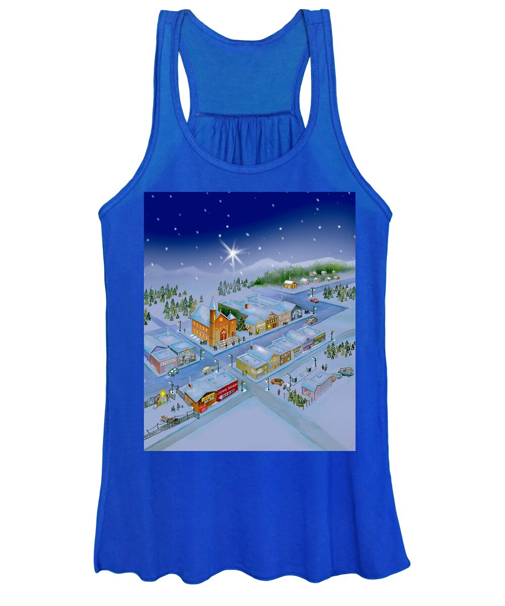 Christmas Women's Tank Top featuring the painting A Junkman's Christmas Eve by Phyllis London