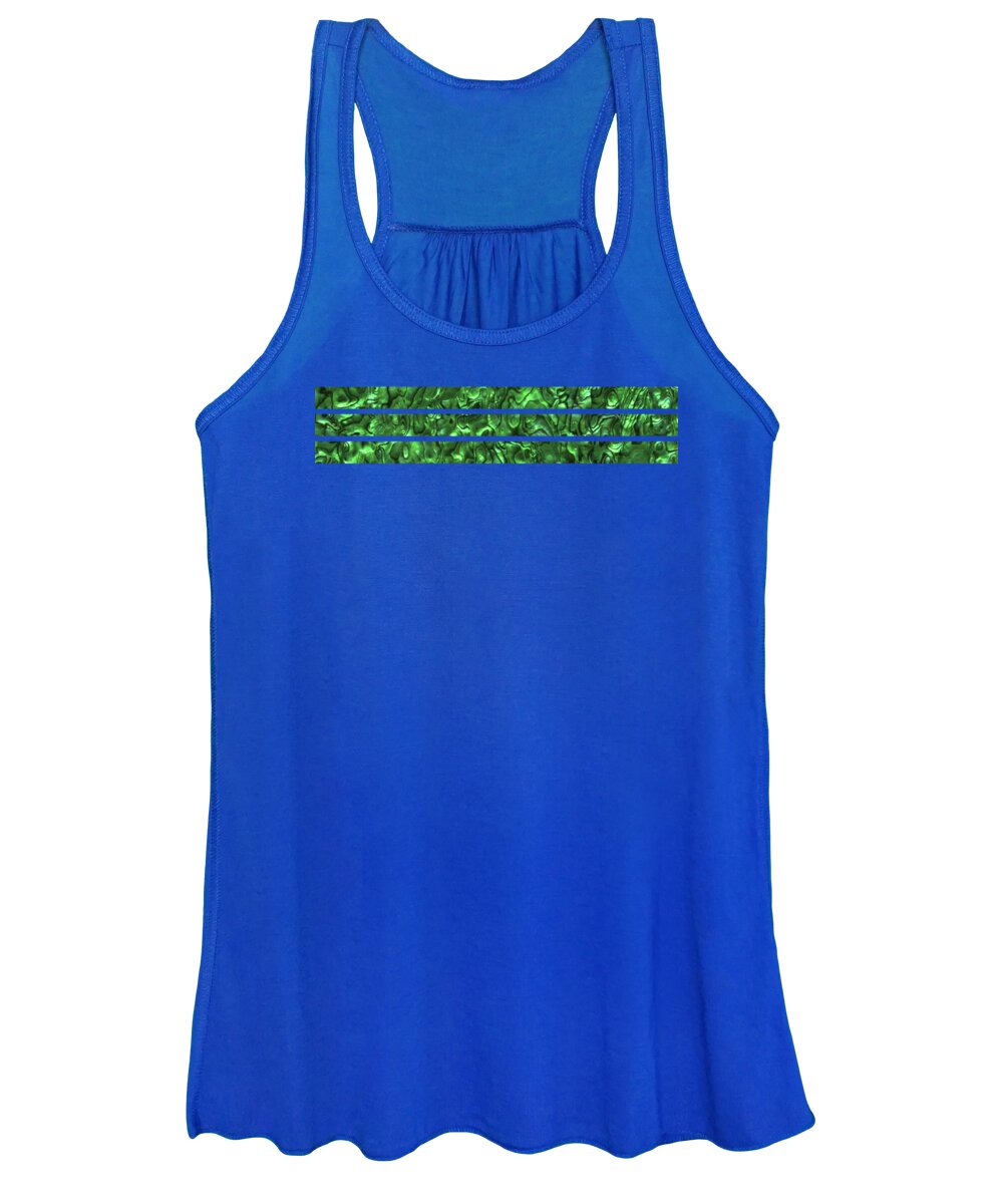 Abalone Women's Tank Top featuring the photograph Abalone Shell -aka- Paua Shell - Green Tint by Eclectic at Heart